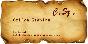 Czifra Szabina névjegykártya