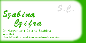 szabina czifra business card